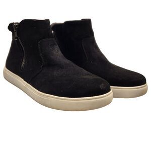 Izod Womens Black Size 8 Mila Shoes Pull Memory Foam Bootie Faux‎ Suade w Zipper